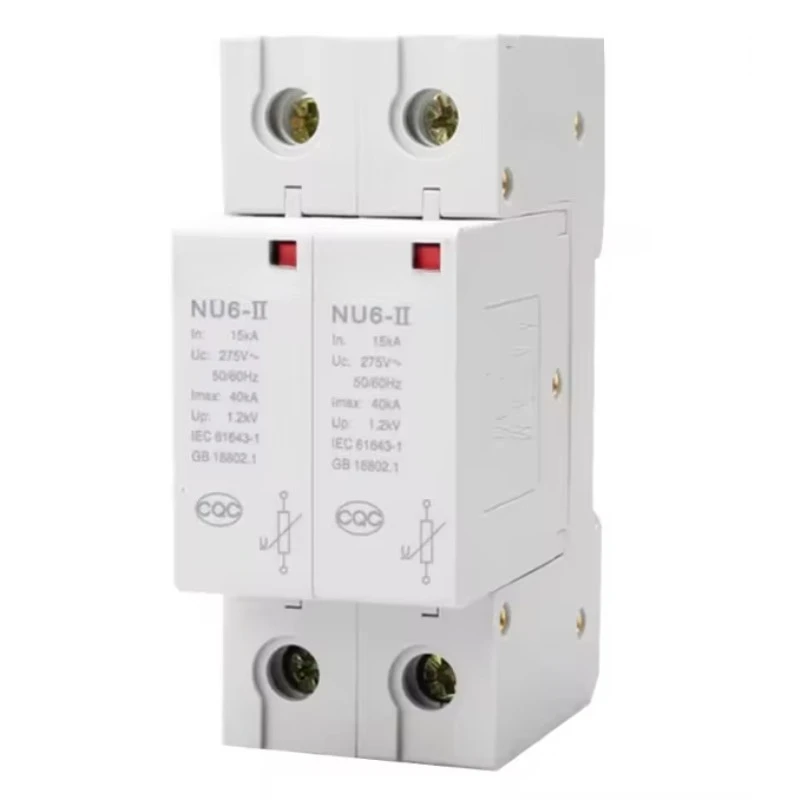 4P 100KA 385V AC Surge Protection Device DIN Rail Mount Lightning Protector
