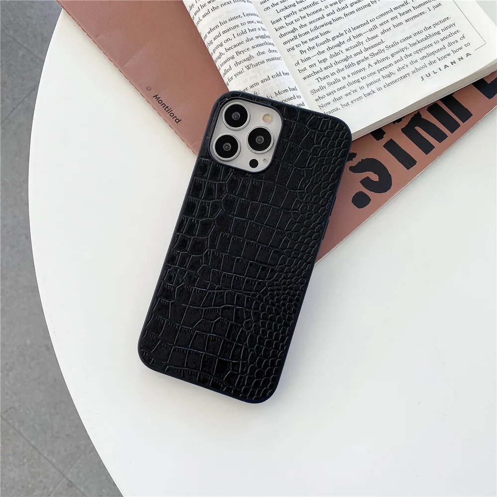 Custodia per telefono in pelle di coccodrillo serpente leopardo fiore Sexy 3D di marca di lusso per iphone 15 12 Mini 11 13 14 15 Pro XS MAX X XR 7