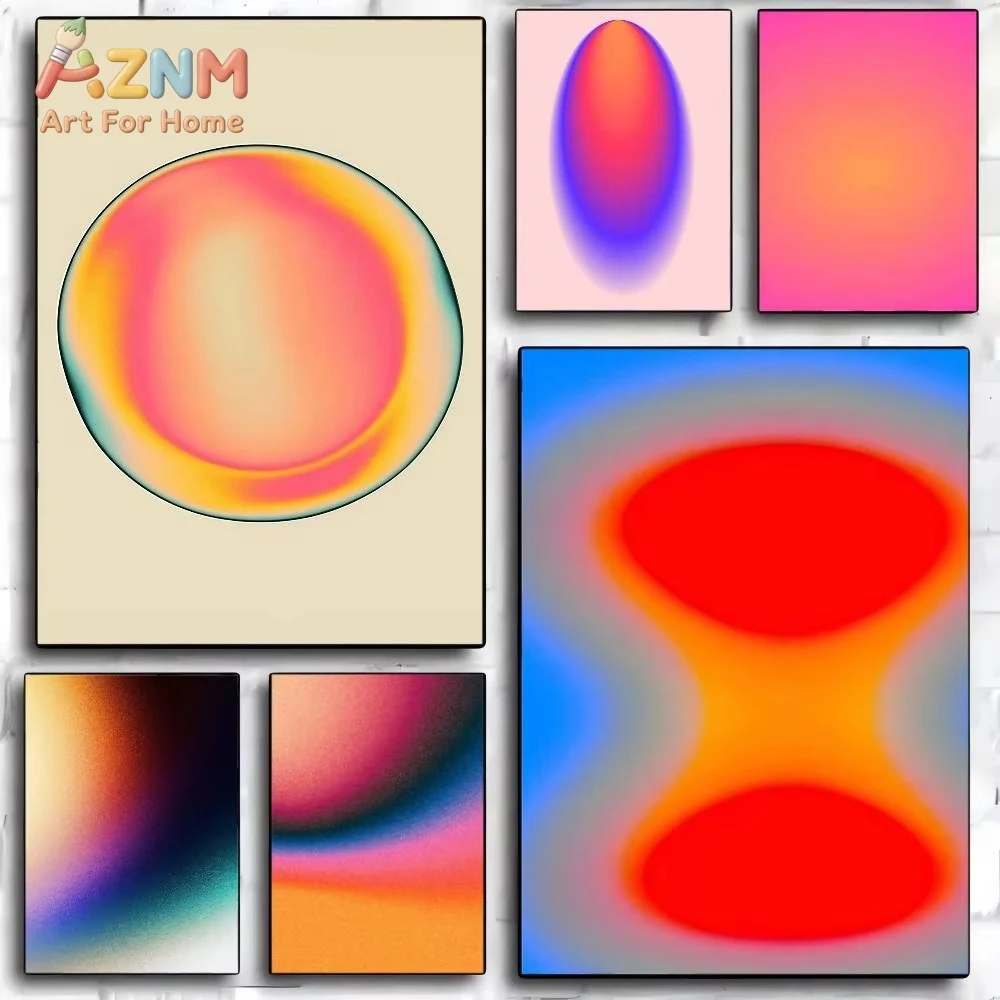 

1 шт. винтажный постер с градиентным эффектом, самоклеящаяся ретро-наклейка из крафт-бумаги, для декора комнаты, бара, кафе, в стиле каваи