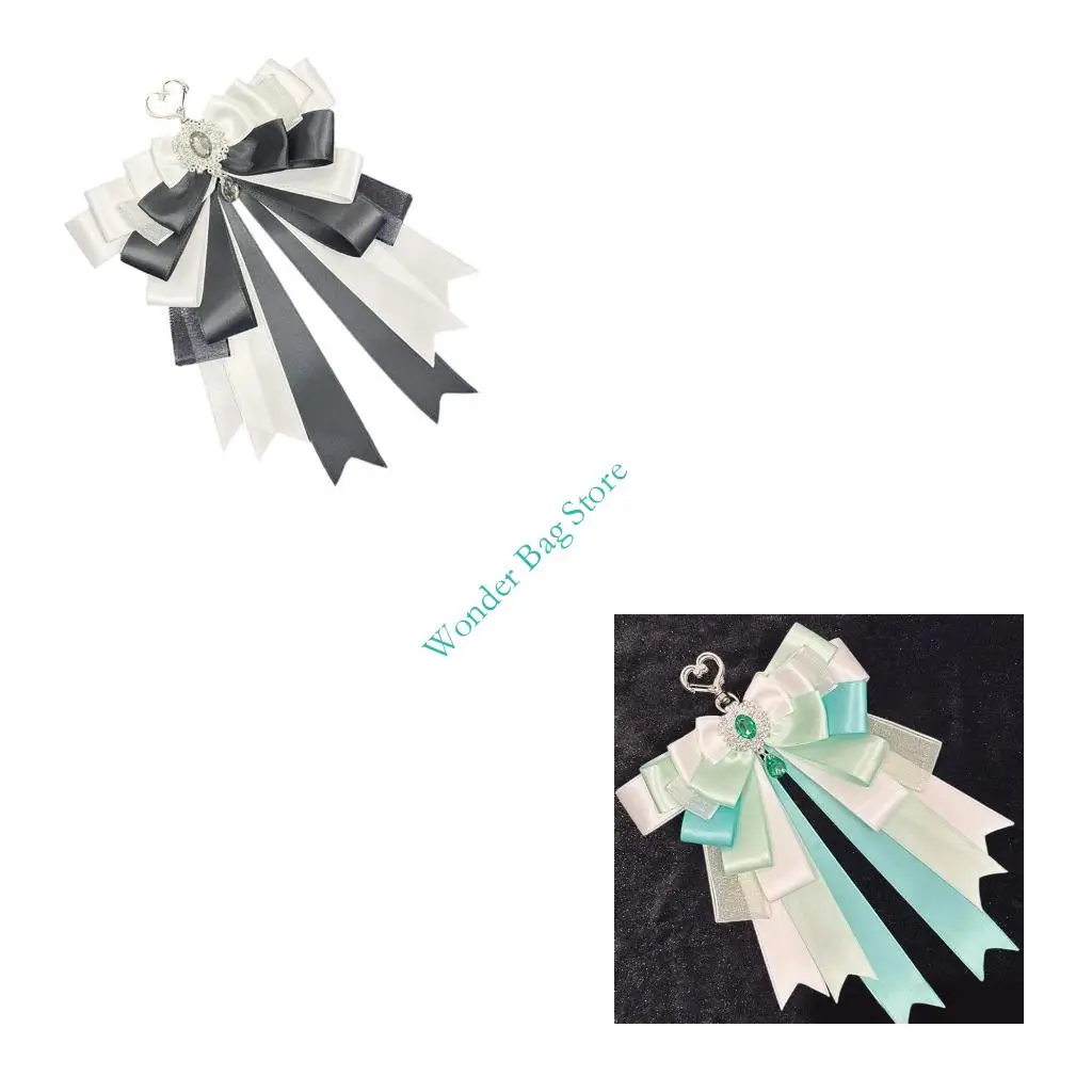 Women's Purse Charm Bows Bag Charm Ribbon Bows Keychain Bag Charm for Handbag Backpack Decors Accessories Gift