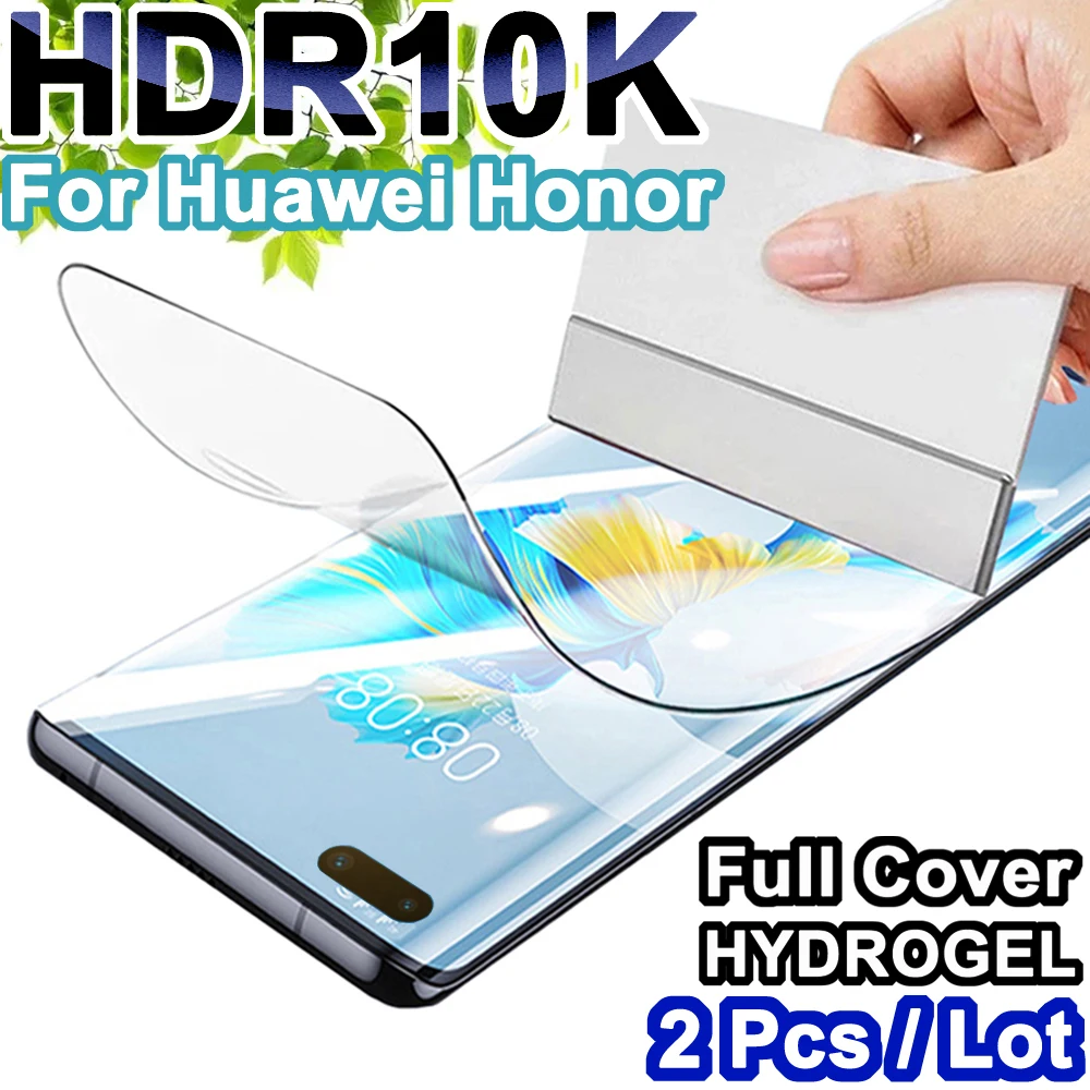 2 Pcs Hydrogel Screen Protector For Honor X8 80 70 60 50 20 Magic 4 Pro Full Cover Film Huawei P30 Pro P40 P50 P20 Lite Nova 5t