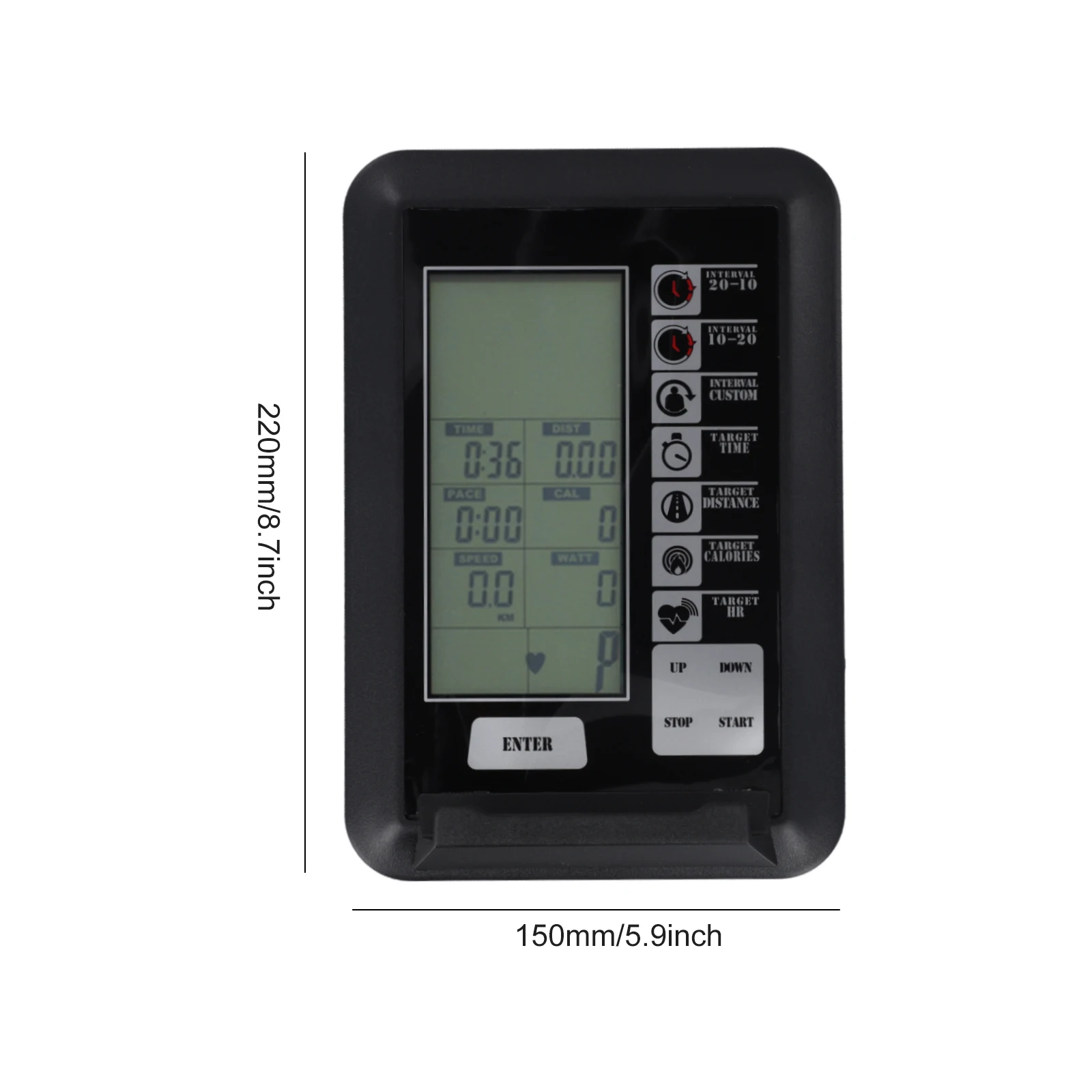 

Exercise Bike Speedometer with Heart Rate Monitor for Stationary Bikes Track Speed Distance Time and Calories Burned