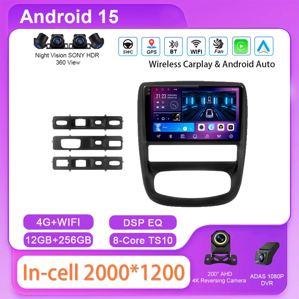

Android 15 Radio Stereo For Renault Duster 1 2010 2011 2012 2013 2014 2015 Auto Multimidia Player GPS Navigation Carplay NO 2din