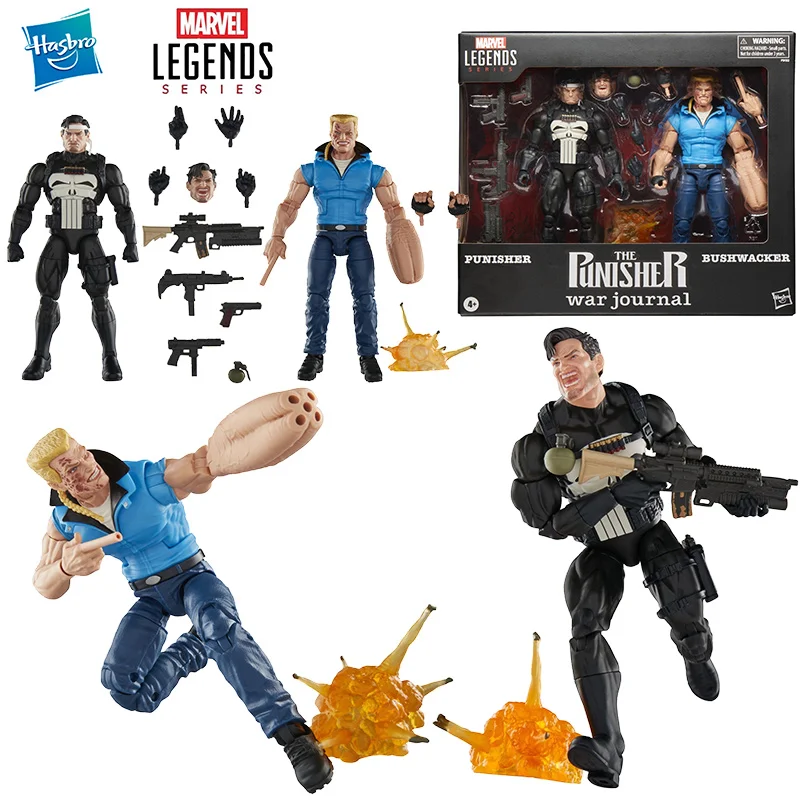 Hasbro Marvel Legends Punisher and Bushwacker (The Punisher War Journal Comics) Original Action Figure Model Toy Gift Collection