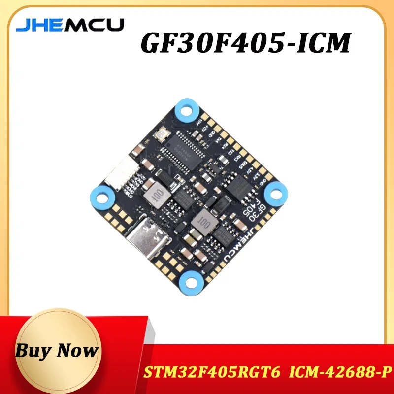 

Jhemcu GF30F405-ICM baro osd balckbox 5 В 10 В двойной контроллер полета bec f405 3-8s 30x30 мм для радиоуправляемых деталей дрона фристайла