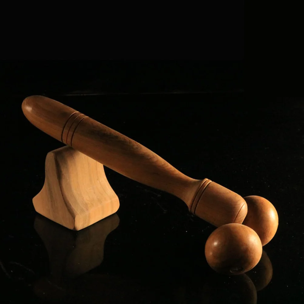

Massage Roller Wooden Full Body Massaging Wheel Stick Soothe Promote Blood Circulation Relaxation Aches Pains Knots