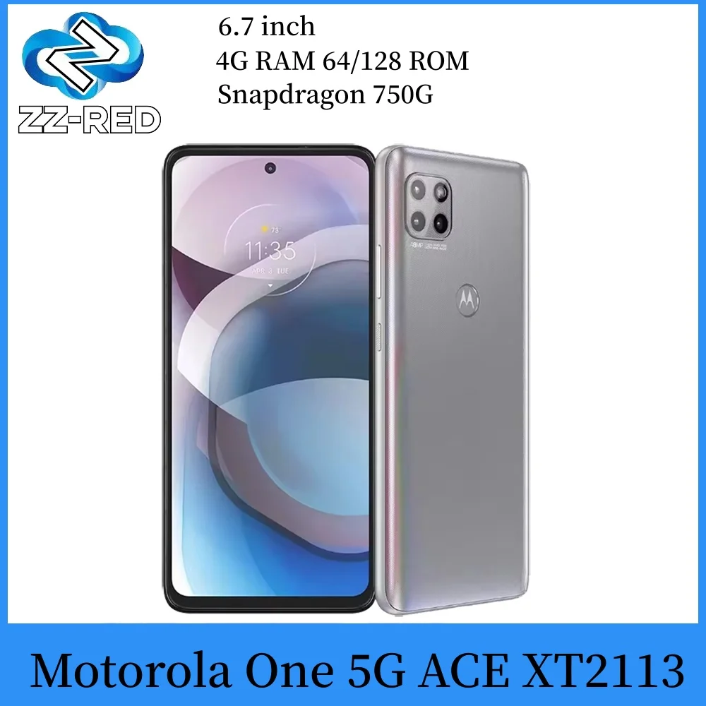 هاتف مستعمل Motorola Moto One Ace XT2113 5G 6.7 بوصة 1920x1080px 48MP RAM 4GB ROM 64GB Snapdragon 750G هاتف محمول أصلي