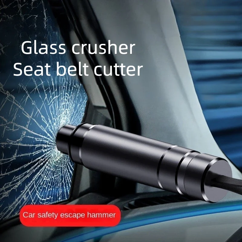 Car Safety Hammer Glass Window Breaker Seat Belt Cutter Spring-Loaded Auto Emergency Escape Tool Life-Saving Safety Tool