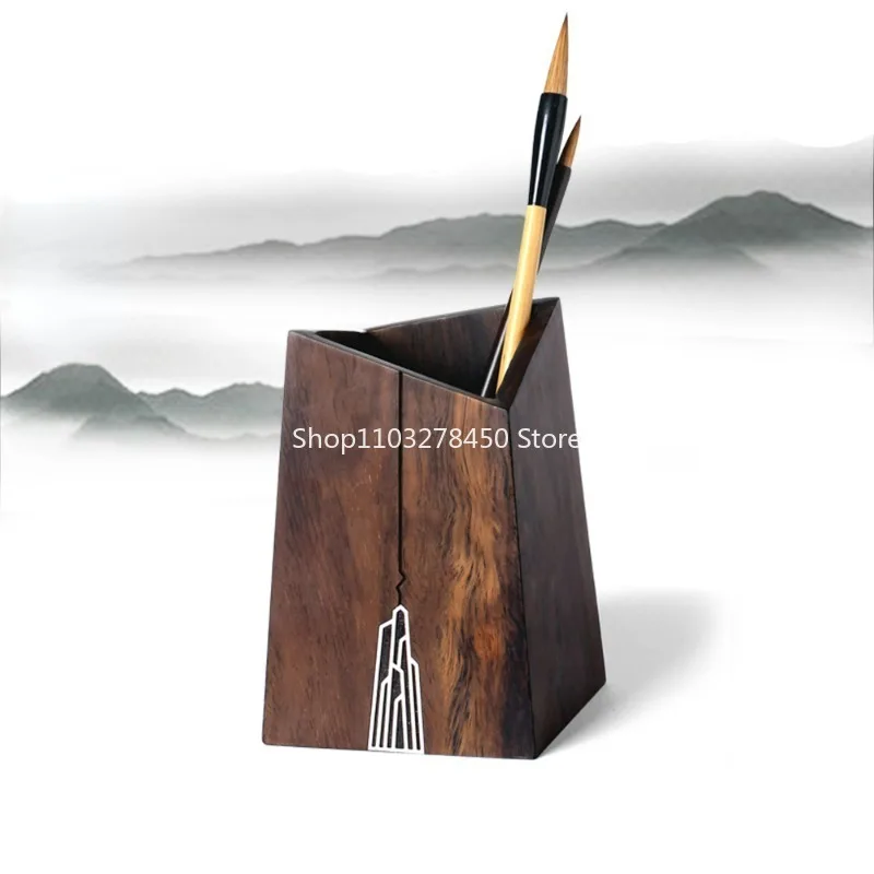 

Creative Simple Rosewood Writing Brush Storage Box Desktop Study Office Ornaments Large Small Size Pen Holder