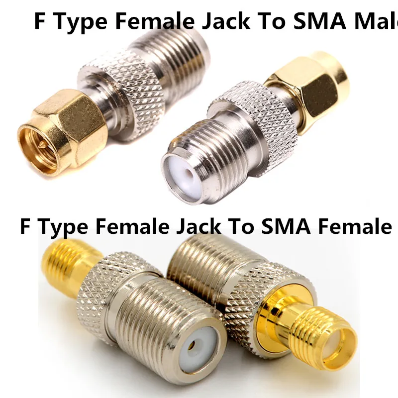 1pcs F Type Female Jack To SMA Male Or To SMA Female Plug Straight RF Coaxial Adapter F Connectors To SMA Convertors Tone