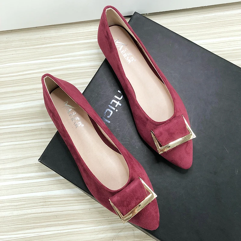 

Женские туфли на плоской подошве, лето-весна 2024, новая рабочая обувь, черные повседневные туфли-лодочки с острым носком, женская обувь большого размера