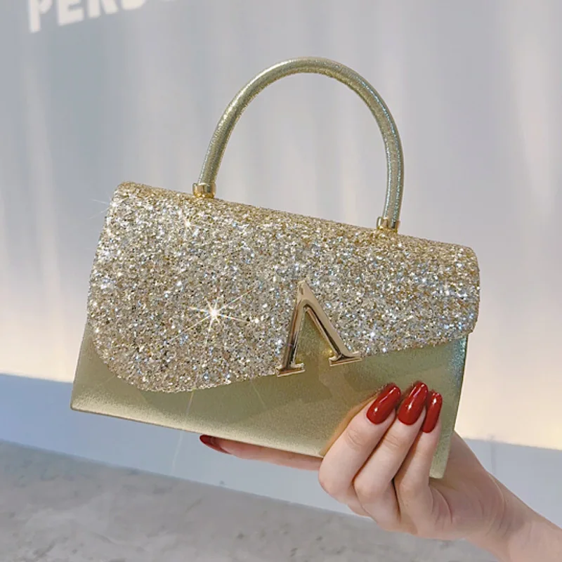 

2025 New Shiny Evening Bag for Women,High-Grade Bridal Clutch,Elegant Wedding Messenger Purse for Dinner and Formal Dress Events