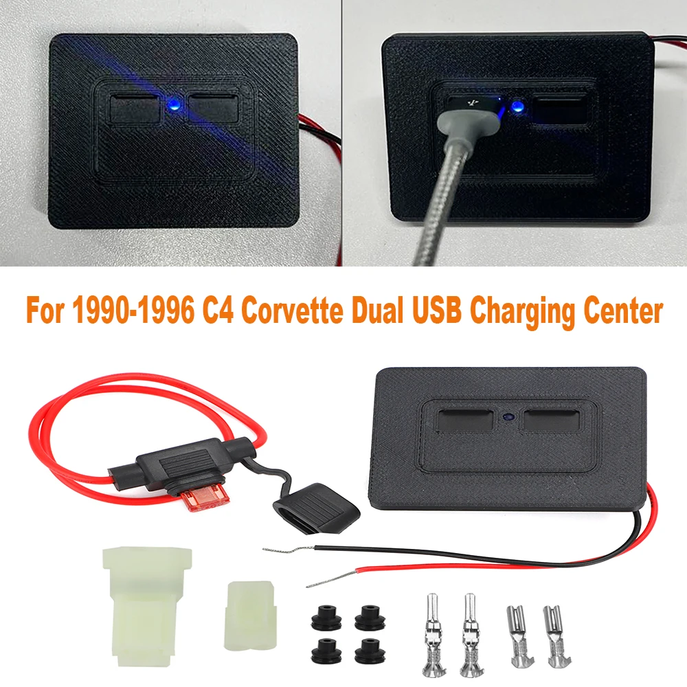 

Для 1990-1996 C4 Corvette двойной USB зарядный центральный консоль FX3 пластина запасные автомобильные аксессуары