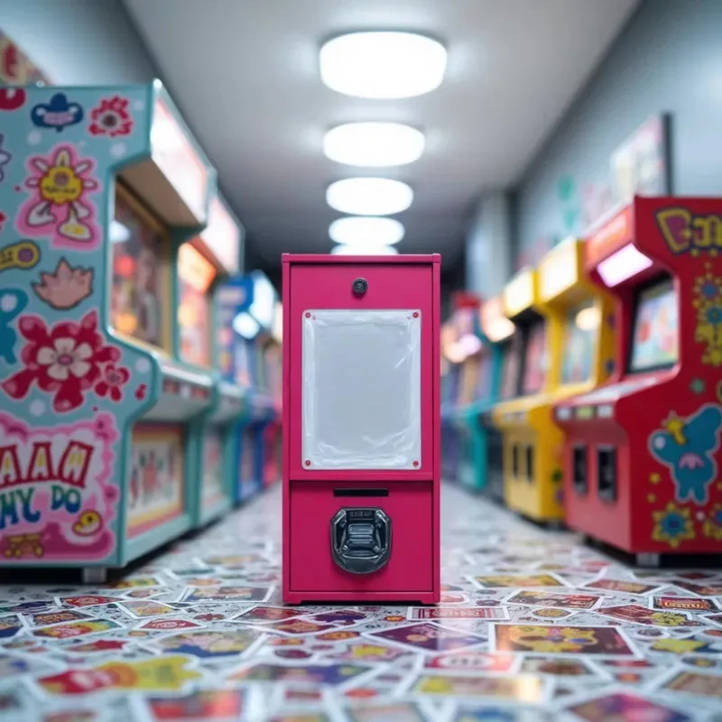 Automatic Anime Sticker Vending hine Mini Coin Tattoo Card Entertainment