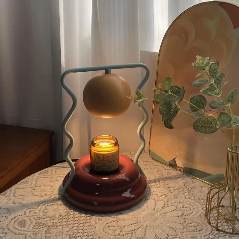 Mushroom house fireless aromatherapy candle wax melting lamp design sense creative fragrance ornament