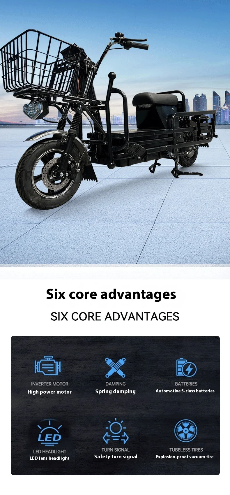 High Power Customizable Electric Tricycle Large Flat Pedal Open Body for Pulling Goods Durable Battery Car Reputed Manufacturer - Image 6