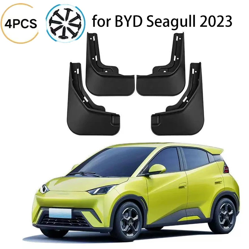 

4x Tyre Mudflaps Mudguards Fit for BYD Seagull 2023 Mudguards Tire Fenders Mud Flaps Wheel Guards Accessories ABS waterproof