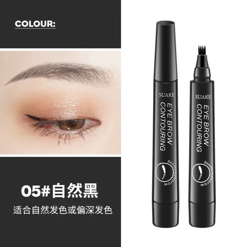 Eyebrow Enhancers Waterproof Eyebrow Enhancer with Four Tips Long-Lasting and Smudge-Proof Eyebrow Pencil free shipping