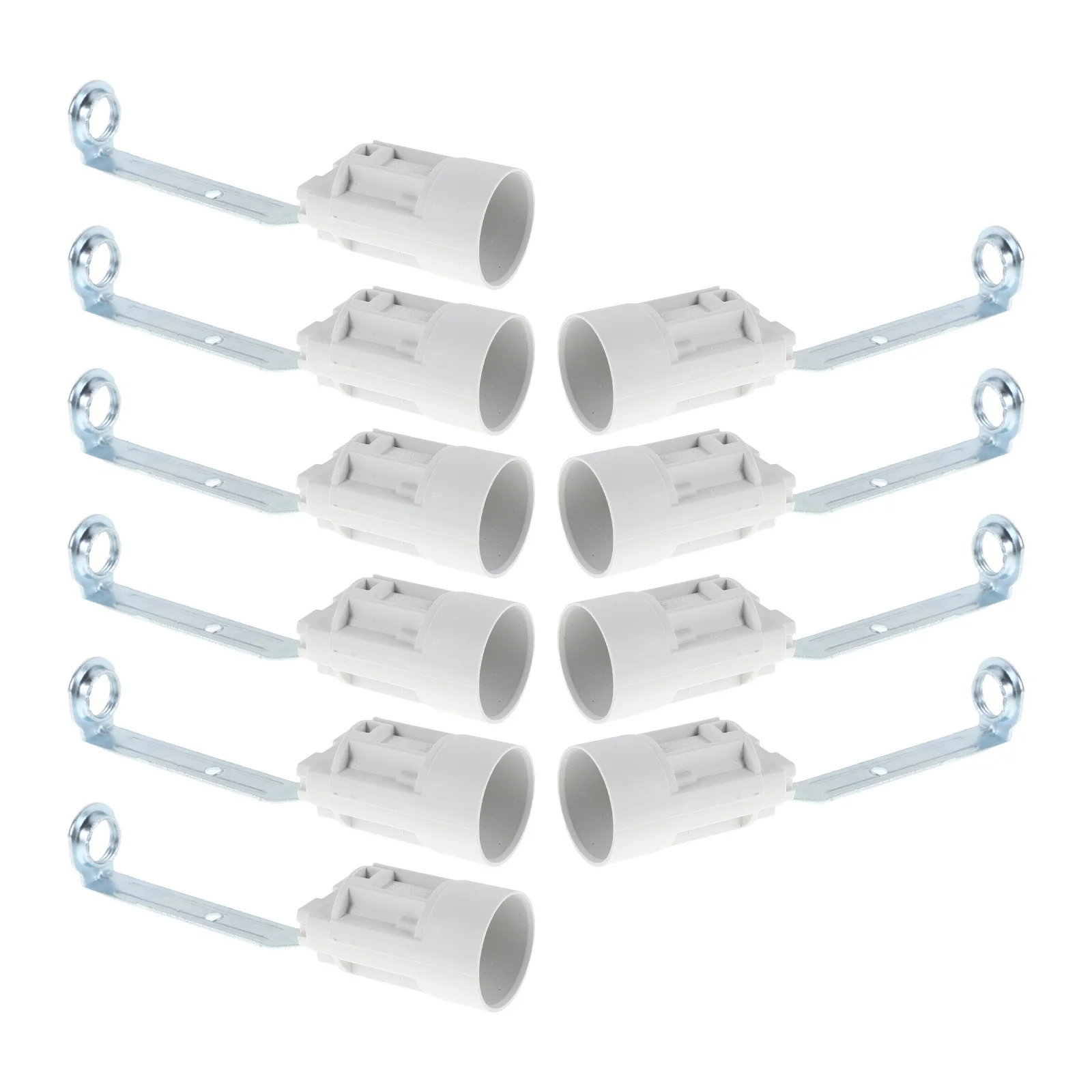 

10Pcs E14 Light Bulb Holder Socket - Small Edison Screw Base for Home Office Lighting Fixture Replacement Easy Install