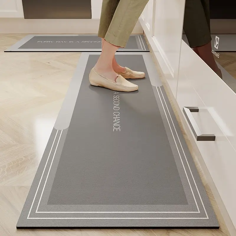 VIKAMA Silicofungus Clay Kitchen Floor Mat - Anti-slip, Oil-resistant, Washable, Non-wearing, Doorway Carpet for Home Decoration