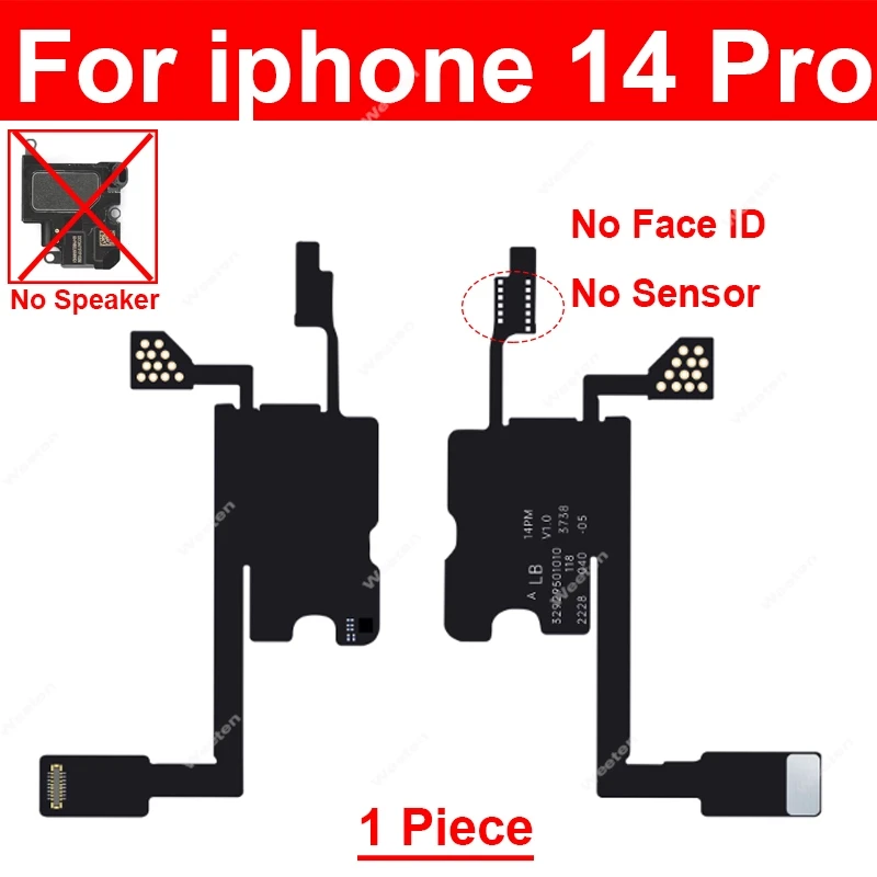 For iPhone 14 Pro 14Pro Max 14 Plus 14Mini Proximity Light Sensor Empty Flex Cable Without Earpiece Speaker