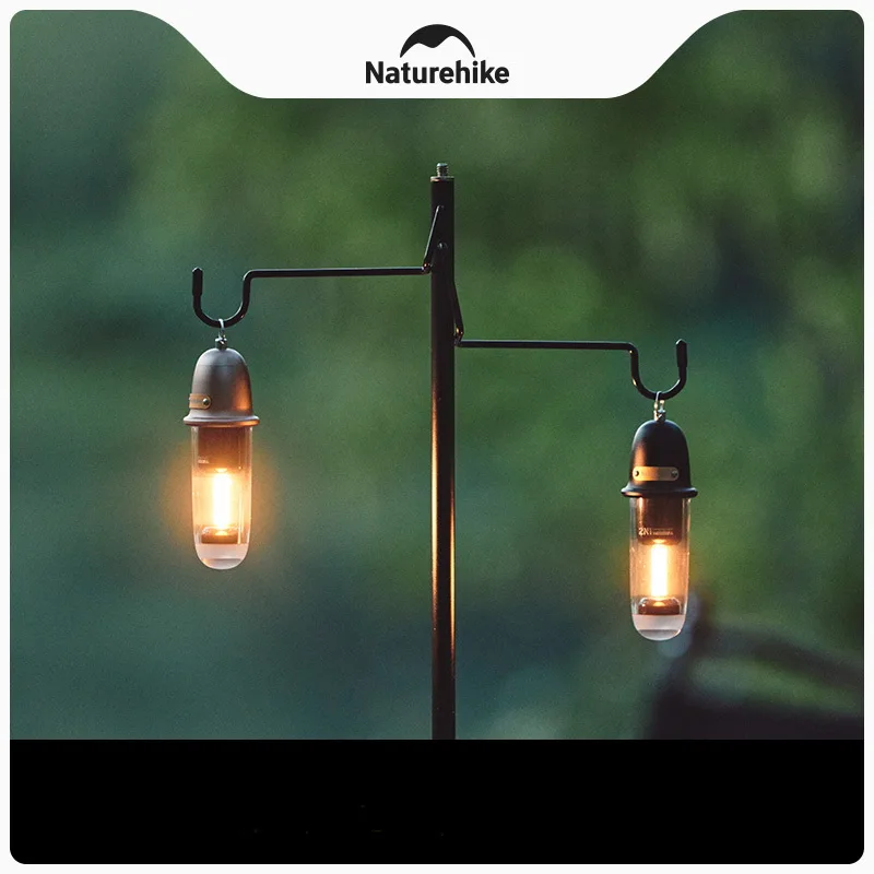 Naturehike Portable Camping Light Outdoor Rechargeable Retro Atmosphere Lighting Portable Flashlight Tent Hanging Lamps IPX4