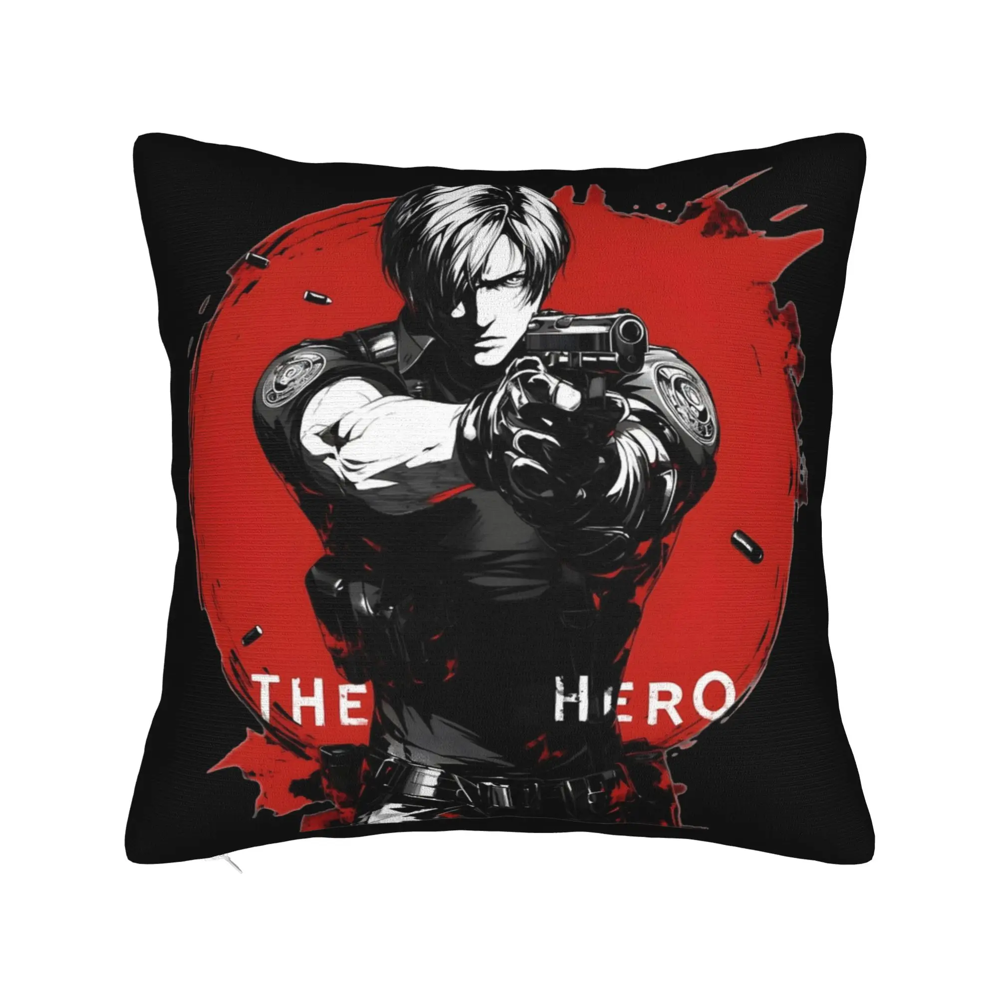Leon S Kennedy Residents Evils Pillowcase Printing Fabric Cushion Cover Decoration  Pillow Case Cover Home Zippered 18''