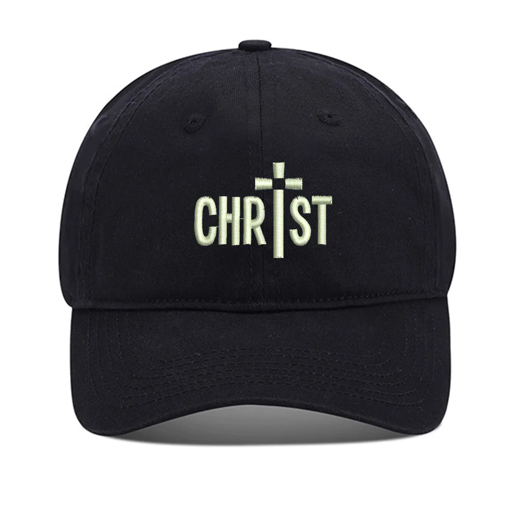 Lyprerazy Baseball Hat Christian Faith Unisex Embroidery Baseball Cap Washed Cotton Embroidered Adjustable Cap