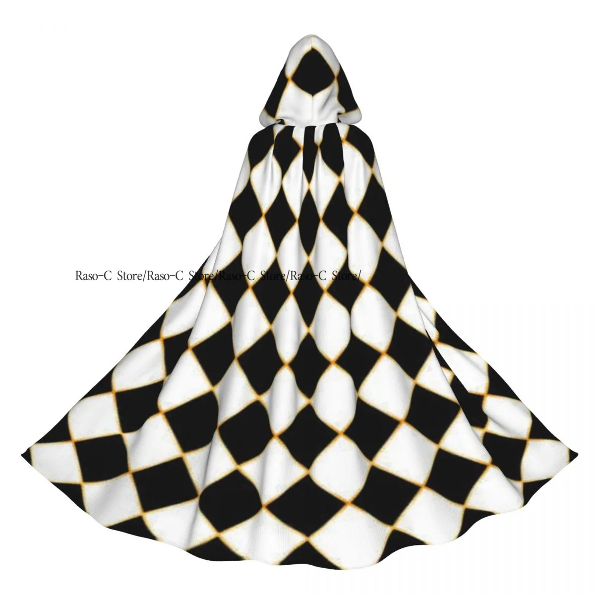 لوحة الشطرنج التوضيح مقنعين عباءة البوليستر للجنسين الساحرة الرأس زي التبعي #4