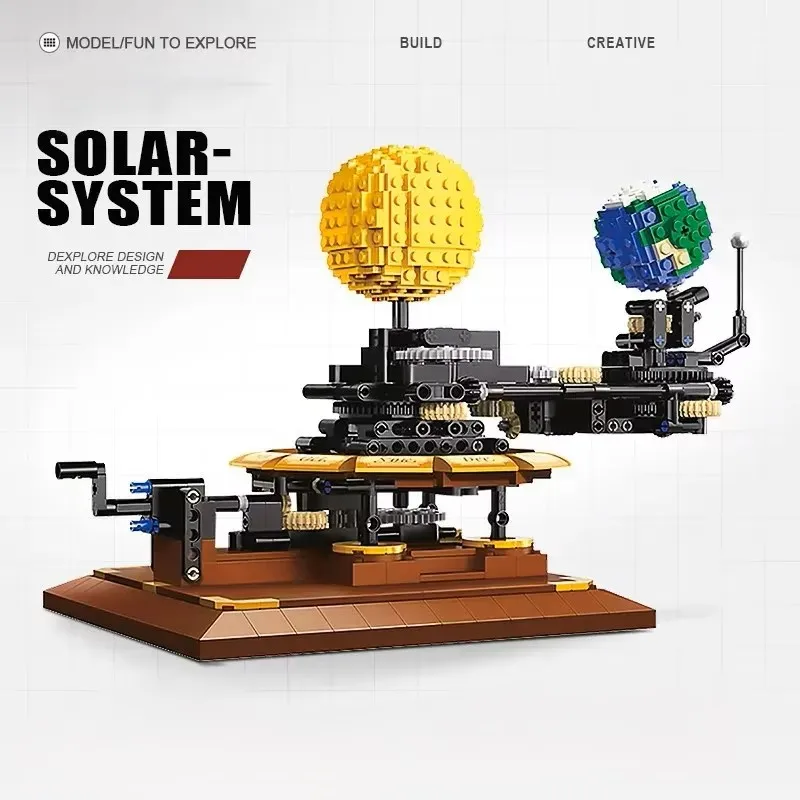 865PCS Technical Solar System Sun and Earth Revolution Building Blocks Creative Science Experiment Moc Bricks Educational Toys