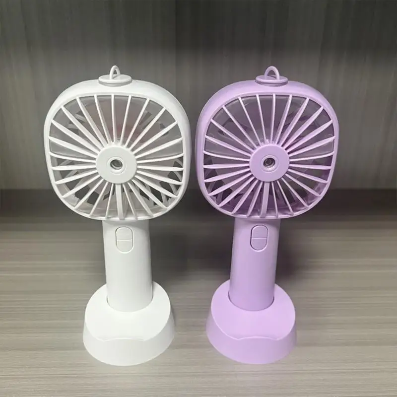 Ventilador de nebulização portátil recarregável ventilador ajustável de 3 velocidades ao ar livre pequeno ventilador de nebulização multifuncional ventilador de mesa para trabalho em casa