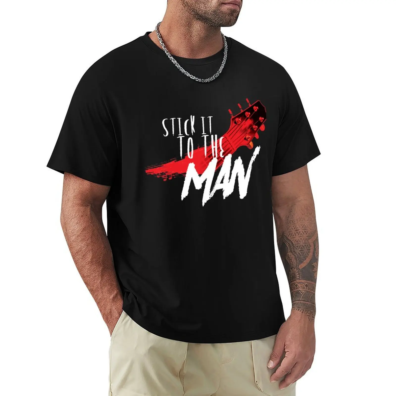 School of rock- Stick it to the man T-Shirt Large Size Breathable Tee