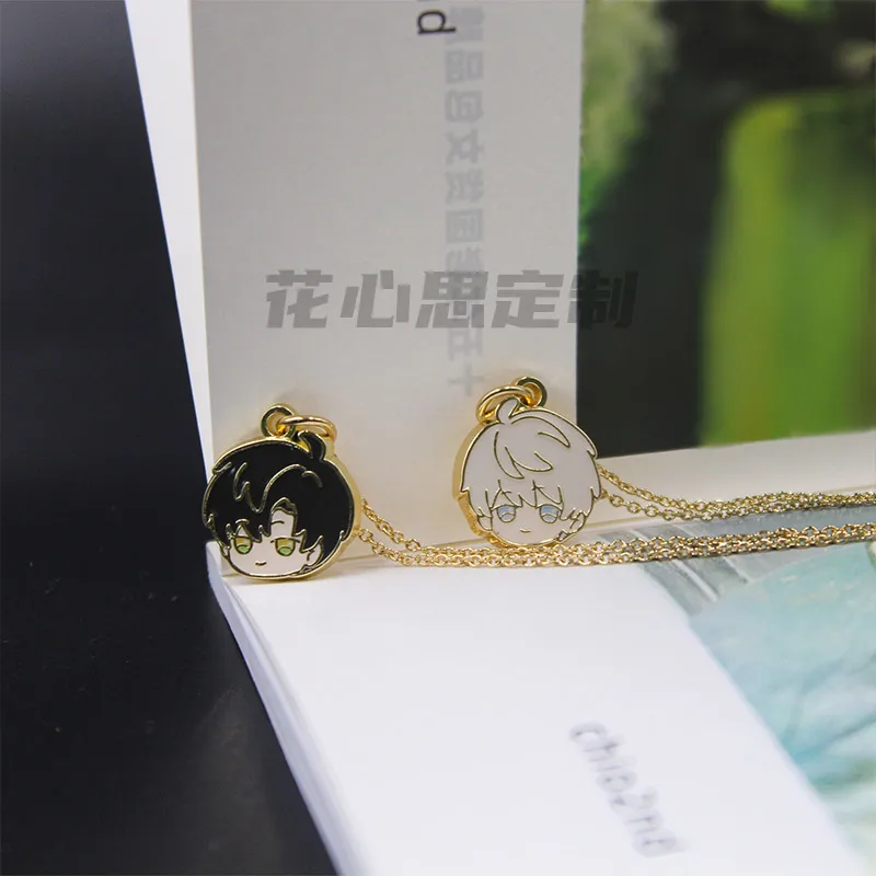 게임 사랑과 Deepspace 아크릴 키 체인 피규어 Xavier Zayne Rafayel Sylus Q 버전 만화 금속 목걸이 팔찌 장식 선물