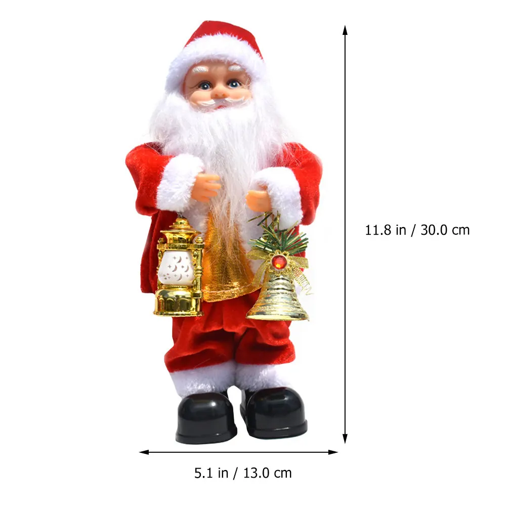 1Pcs Santa Claus Music Figure Electric Swinging Christmas Ornament Battery Powered Holiday Decoration Music Santa Claus view 2