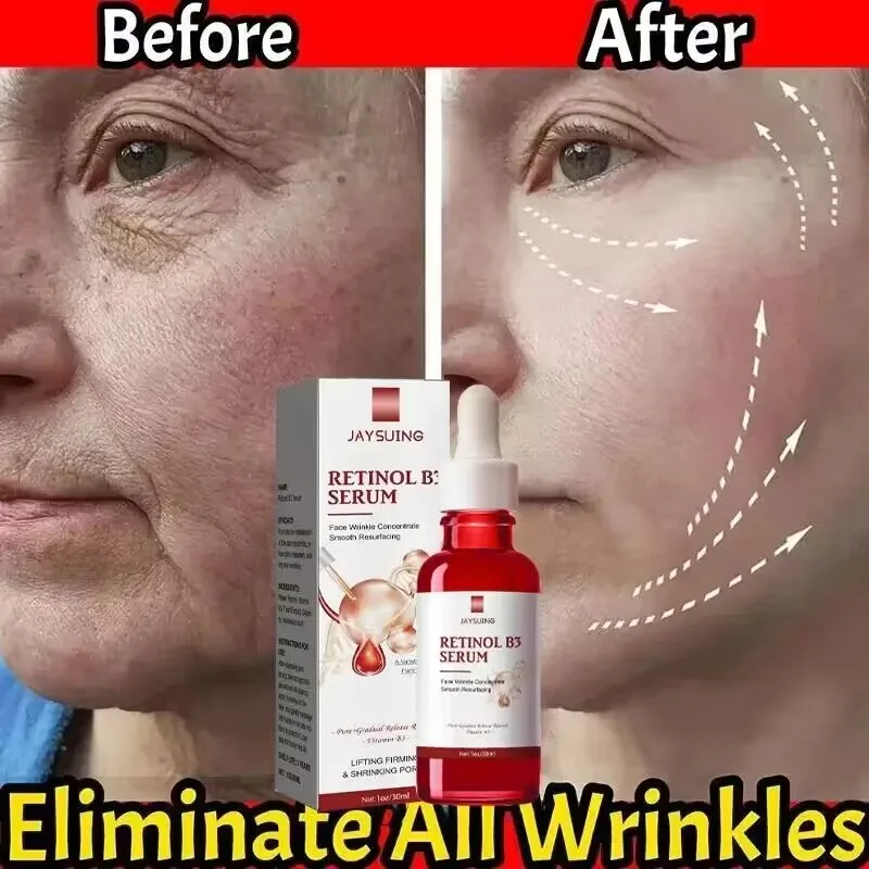 Retinol Wrinkle Remover Face Serum Instant Firming Lifting Anti-Aging Liquid Fade Fine Lines Whitening Nourish Skin Care Product