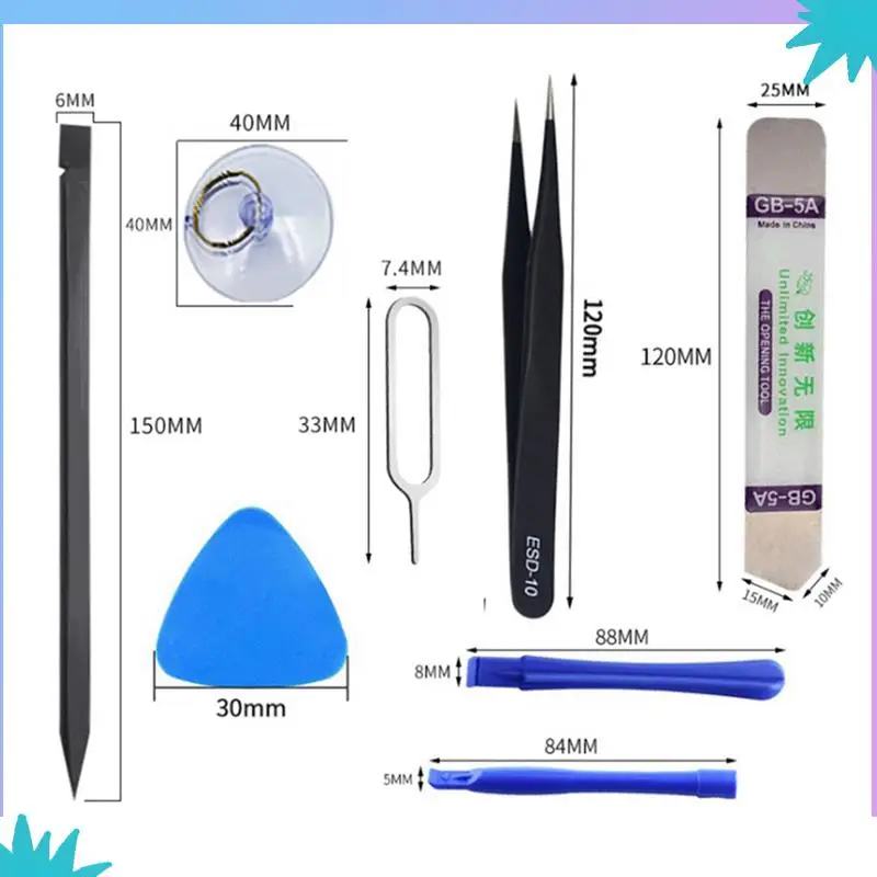ABZW 2X 45 In 1 Kit Alat Perbaikan Ponsel Layar LCD Bukaan untuk Kit Alat Perbaikan Kacamata Jam Tangan Laptop Ponsel