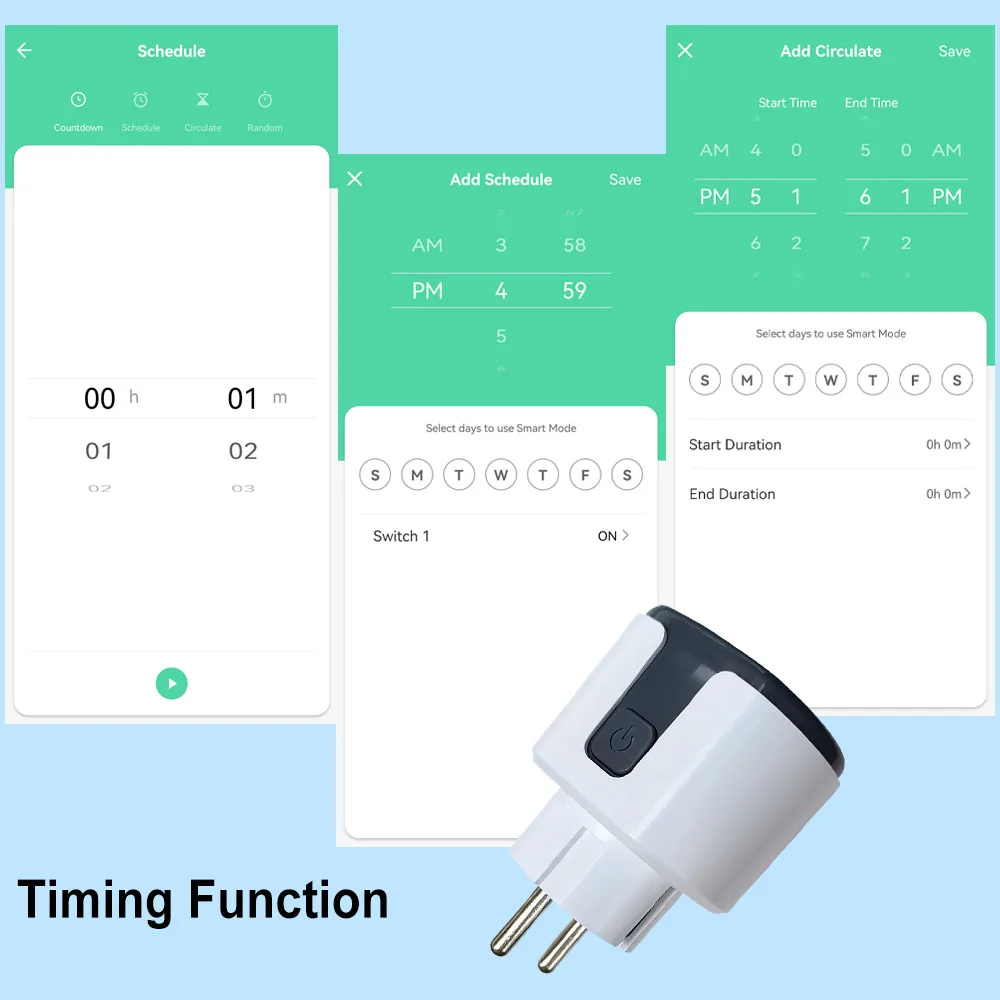 Tuya inteligente zigbee ue frança tomada de alimentação 20a soquete kwh monitor energia eletricidade cronometragem controle remoto suporte alexa google casa