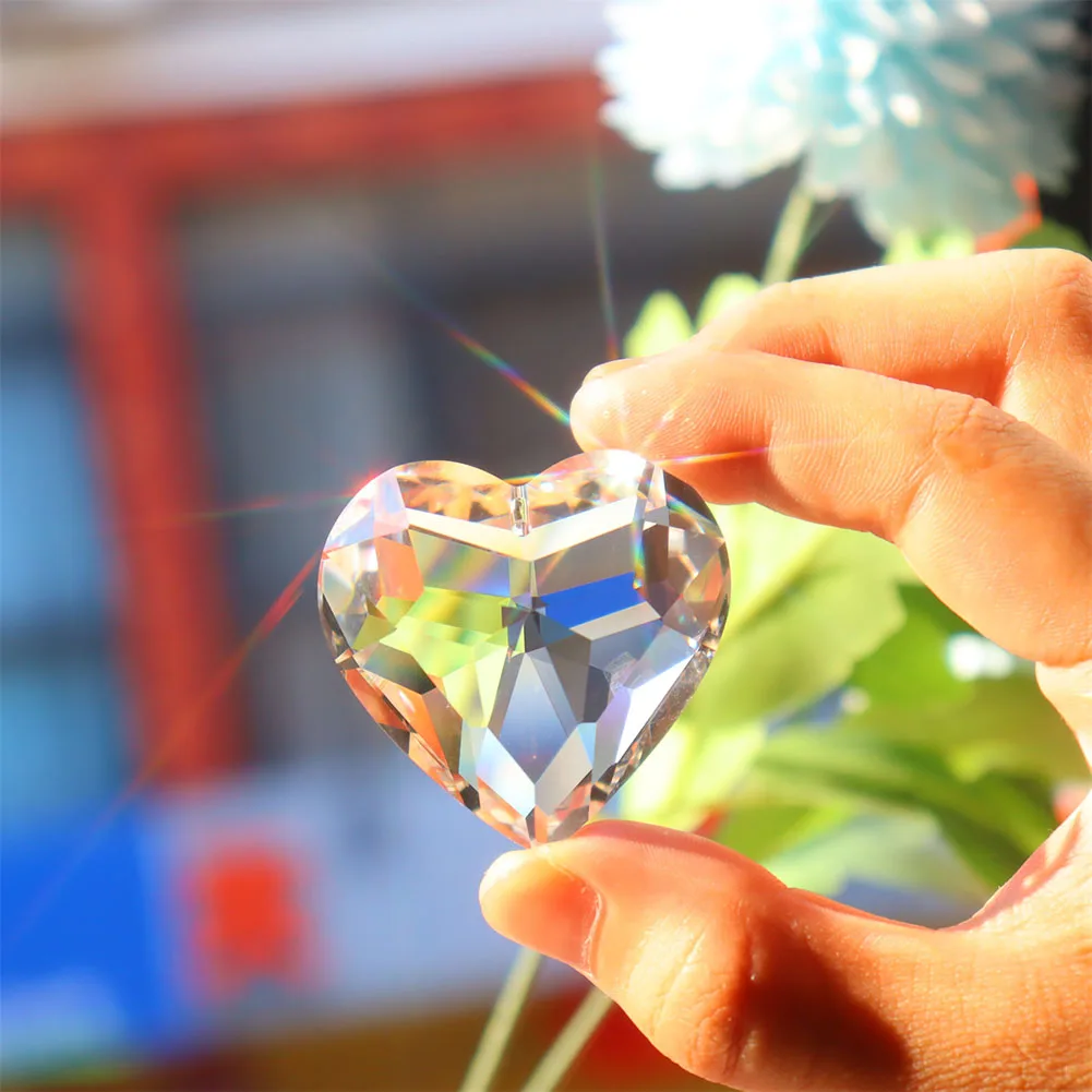 Faceted Glass Crystal Ball Prism Chandelier Crystal Parts Hanging Pendant Lighting Ball Suncatcher Wedding Home Decor