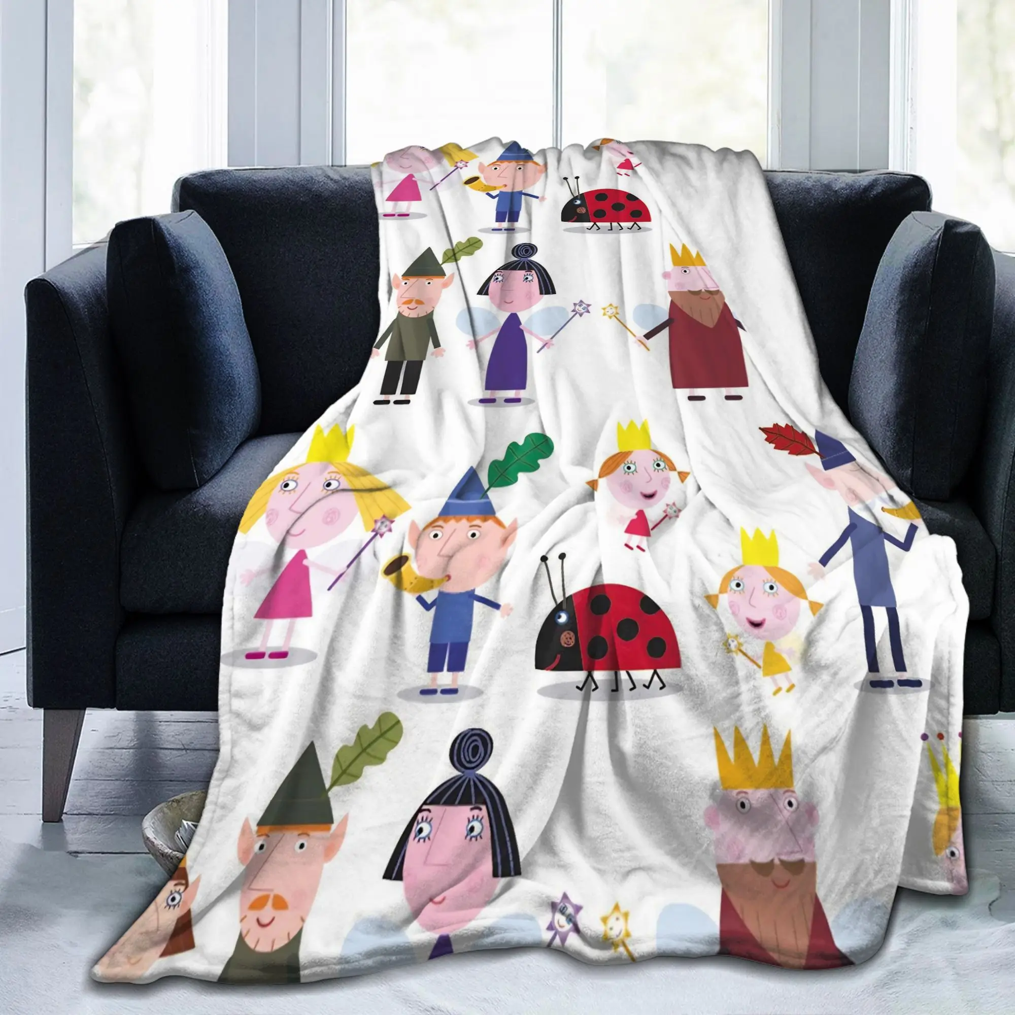 Ben Holly Cartoon Little Kingdoms Blankets Velvet Autumn Winter Magic-Movie Multifunction Warm Throw Blankets for Bedspread