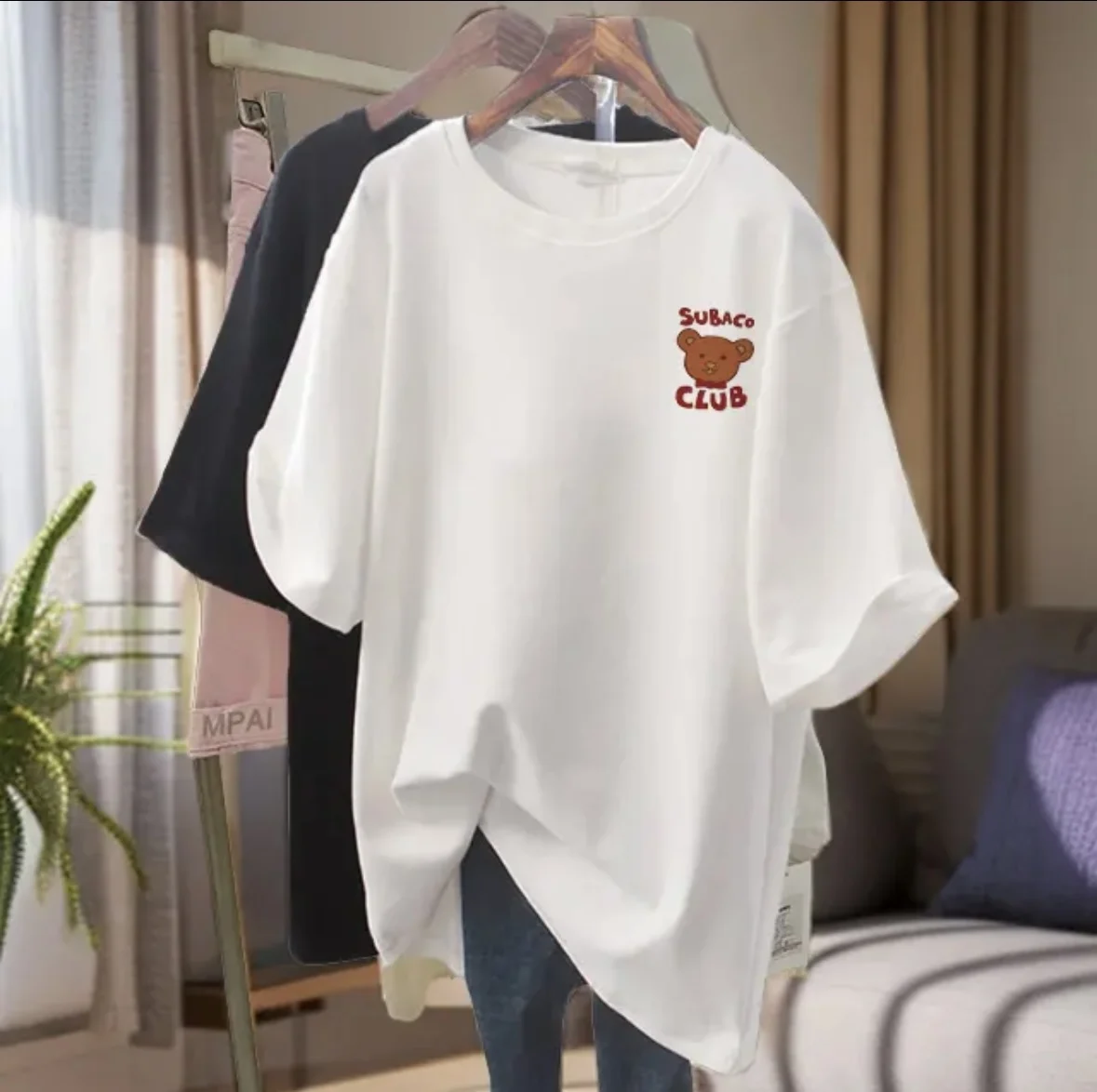 2026Women's plus size summer T-shirt casual women's Korean street wear trendy T-shirt unisex basic solid color young cool top