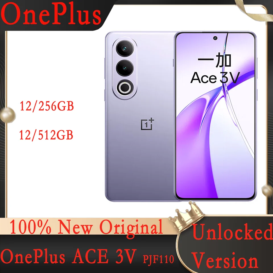 Oneplus-teléfono inteligente Ace 3V, Original, Snapdragon 7 + Gen 3, identificación facial, 6,74 pulgadas, 120HZ, 100W, carga de 50.0MP, 5500mAh