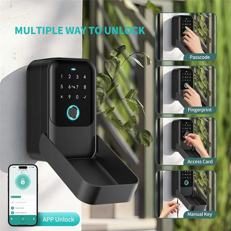 

Smartlock Box For House Key With 5 Unlocking Methods Fingerprint,App Control, Access Card, Password,Suitable For Office