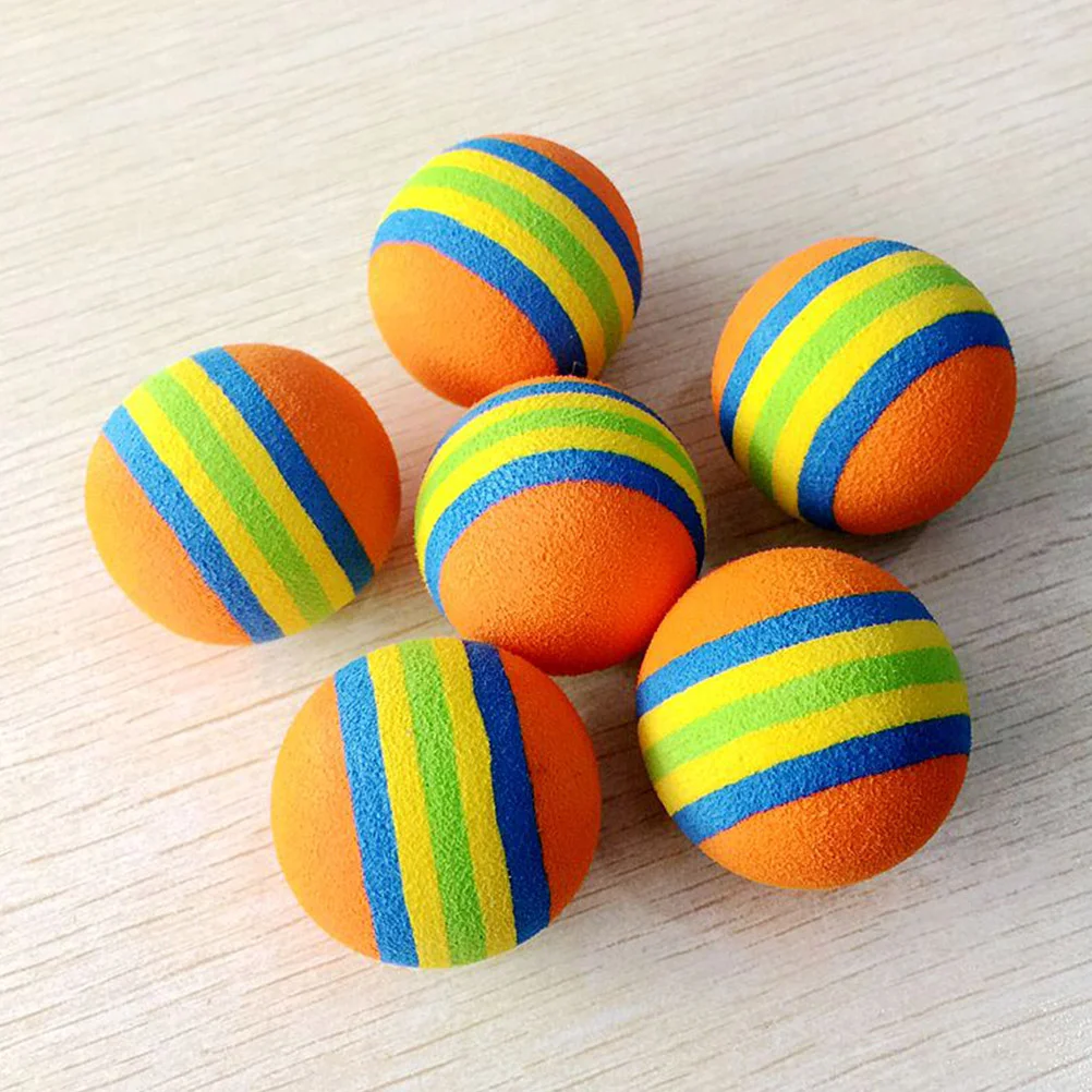 12 Pcs Colorful Balls Pitching Machine Practice Pet Toy Training EVA Playing Funny Indoor Golf