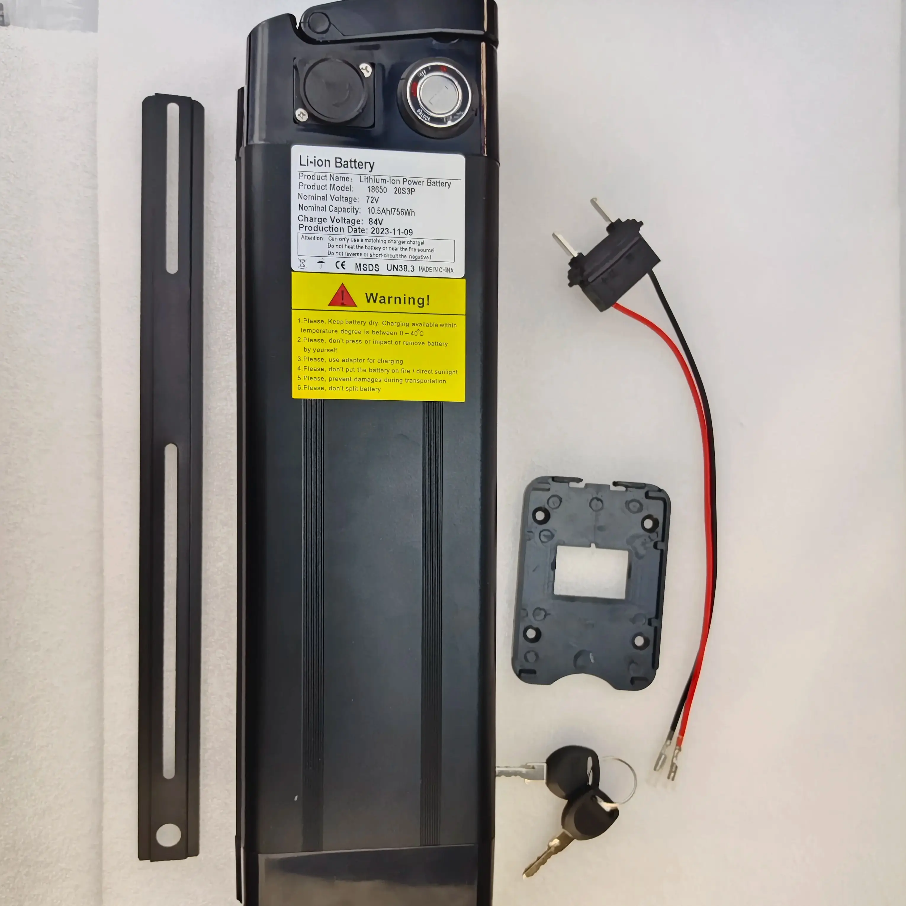 

for Silver Fish bicycle battery 18650 20S3P 15Ah Lithium ion Battery Pack 72V 15000mAhwith Aluminum Case Anti-theft Lo