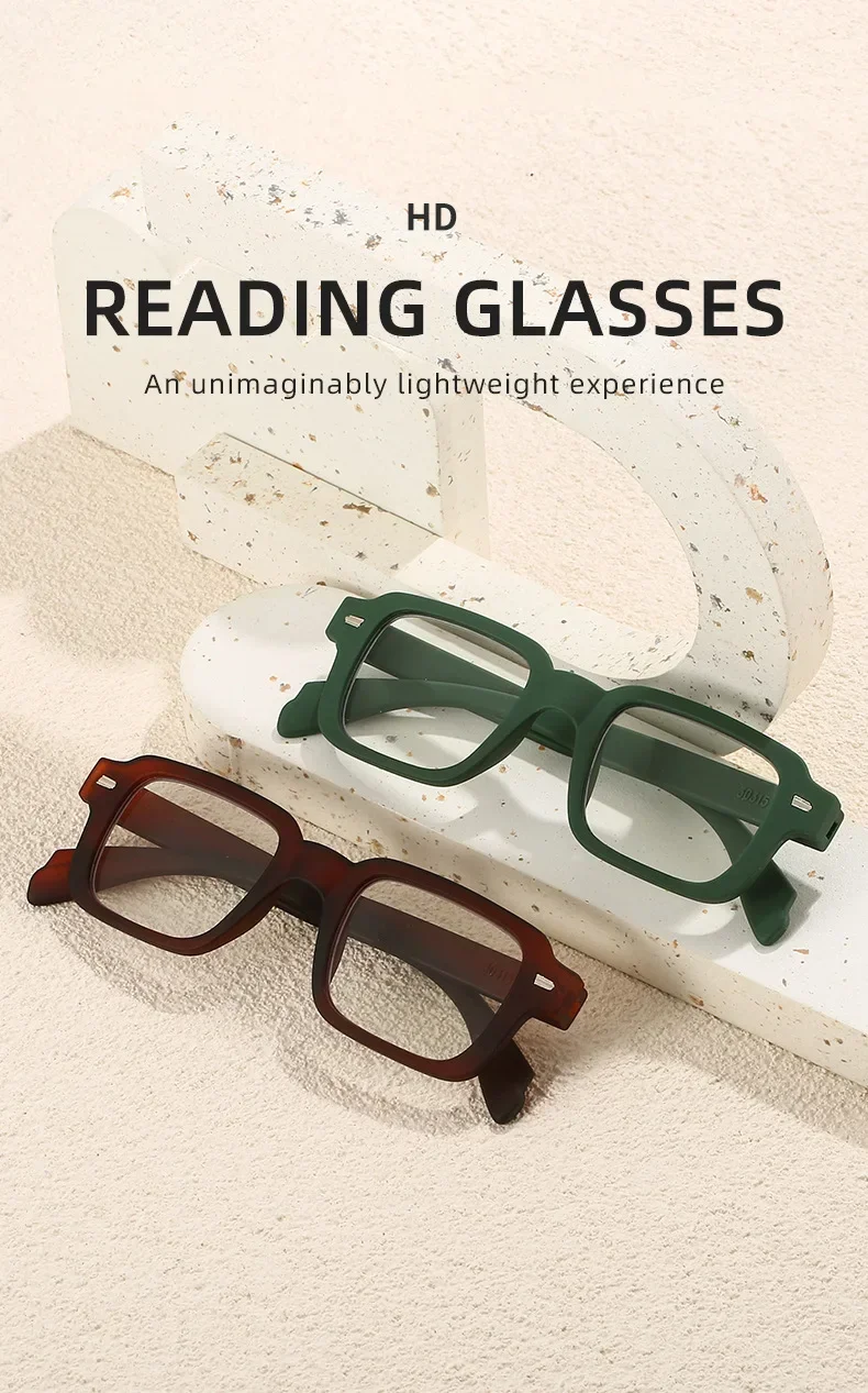 Presbyopie-Lesebrille, Unisex, Retro-Stil, leicht, UV-Schutz, für Männer und Frauen, täglicher Gebrauch – Detail 1