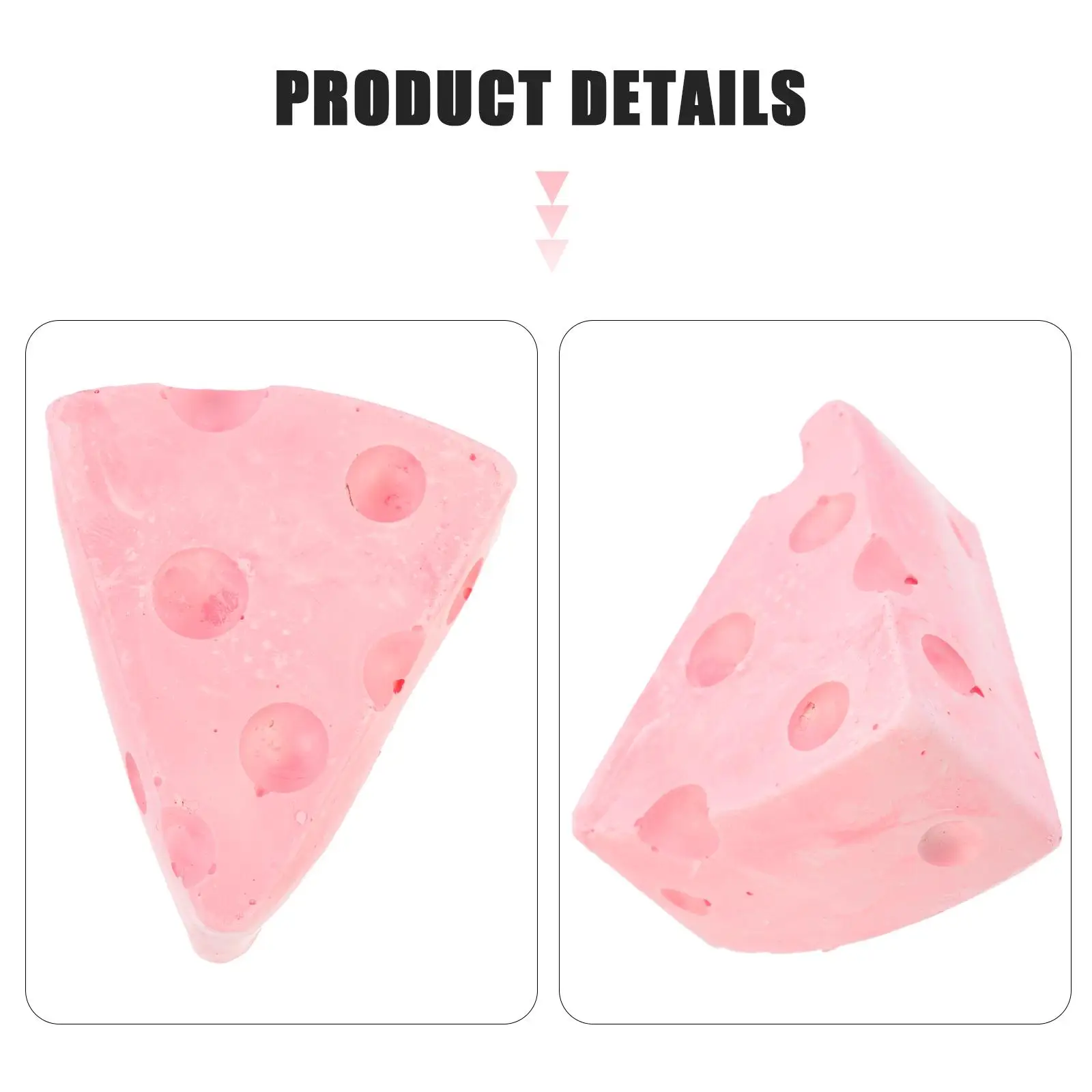 2 Pcs Cheese Mozzarella Pet Dental Toys Hamster Molar Stones Block Guinea Pig Accessories Calcium Gypsum Treats Chewing