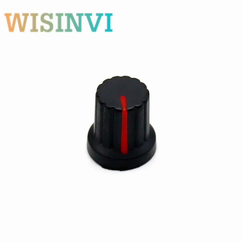 10 Stück 15 × 15 mm Gummiknopfkappe Potentiometerknopf Verstärker Audio Lautstärke elektronische Instrumente Schalterkappe Blumenförmiges Loch 6 mm – Detail 6