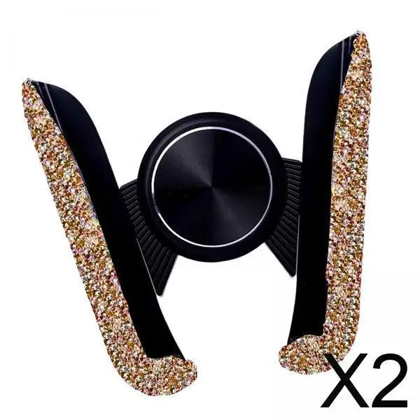 

Автомобильный держатель для телефона с блестящими стразами, мини-автоматическая подставка для крепления вентиляционного отверстия для поддержки внутренней панели приборной панели