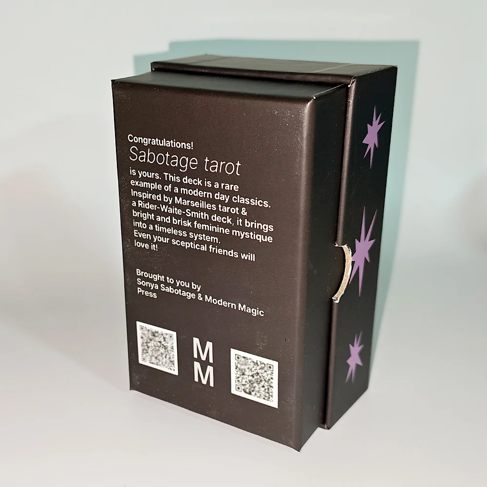 12*7cm 78 Pcs Cards Sabotage Tarot - Feminine Mystique Deck in Rigid Box, Printed on 350GSM Double-embossed Cardstock