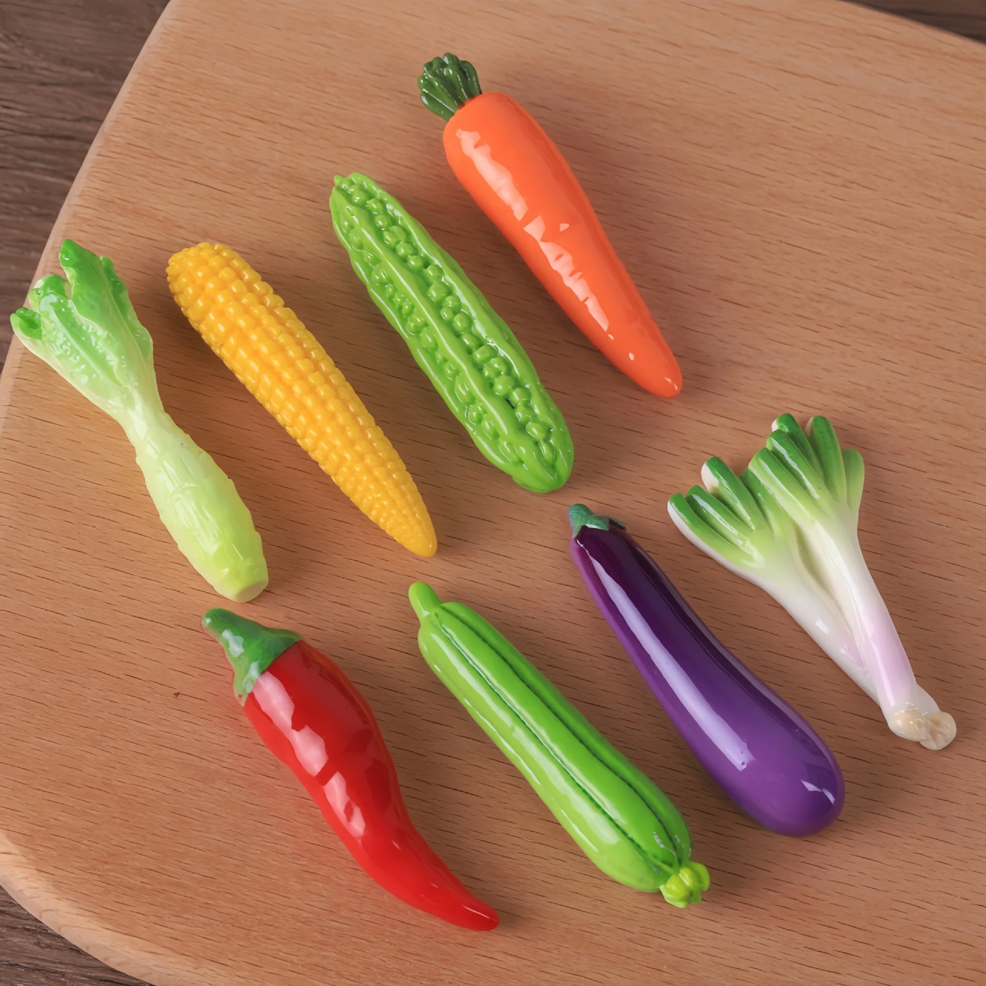 Art And Craft Vegetable - 10 szt. Sztuczne warzywa z płaskim